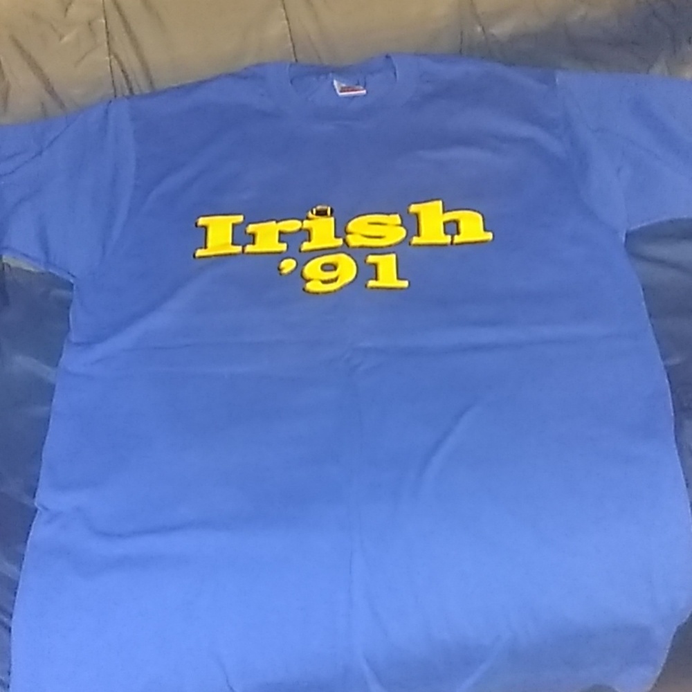 1991 ND Notre Dame irish 91 the shirt series XL